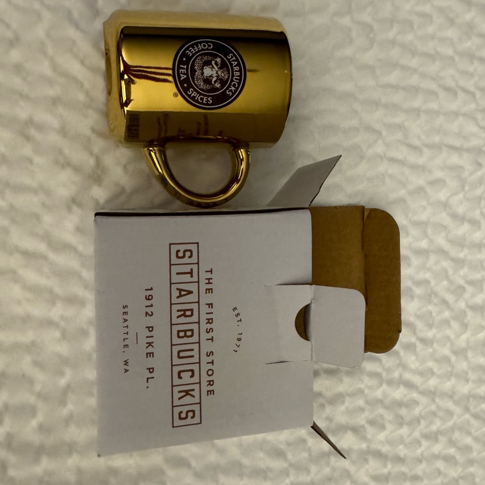 Starbucks Pike Place Ceramic Demi Hi Shine Original Logo 4oz Pike Place